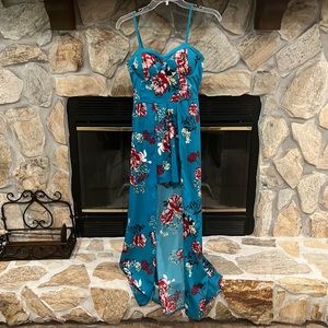 High low maxi dress/with shorts overlay